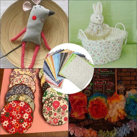 50pcs 10x10" Craft Cotton Fabric Bundle - Quilting & Patchwork Fabric Set - Picture 7 of 7